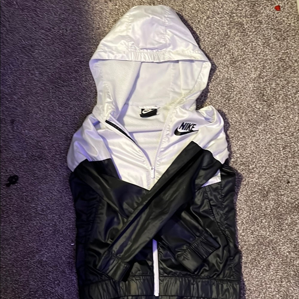Nike Black and White Windbreaker Jacket